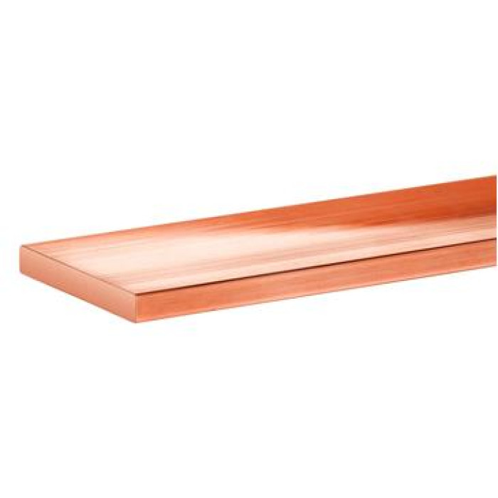 Шина мідна 8х60х4000, 1297A, Cu-ETP, R250, ДСТУ EN 13601 (17,1 кг)