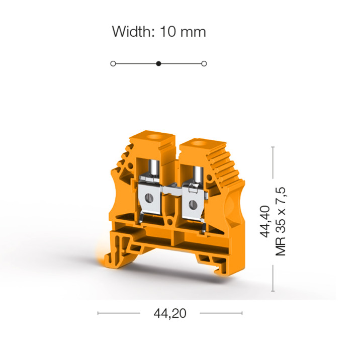 Клема Klemsan AVK Прохідна 10 мм - 0.0.0.3.04157RP