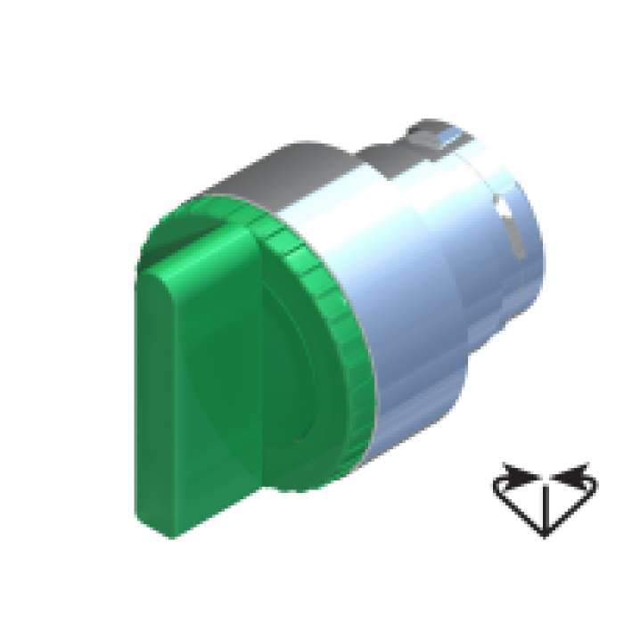 Поворотна кнопка 3-позиційна з зеленим підсвічуванням, з поверненням COMEPI - ECX 1282