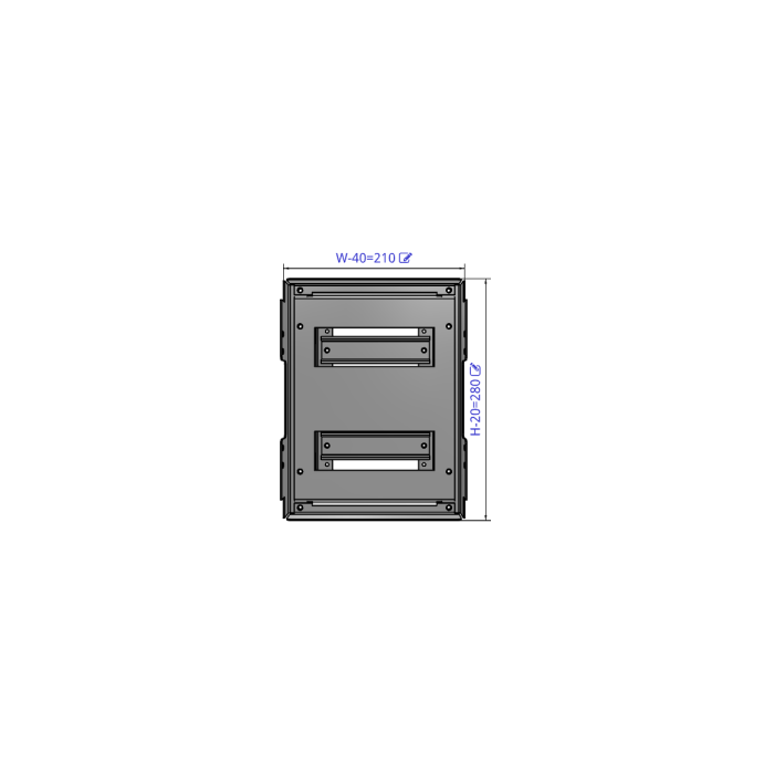 Шасі для модульної апаратури 350х250 мм (16 модулів) nVent HOFFMAN AC0 - AC03025R5