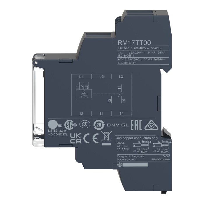 RM17TT00 РЕЛЕ КОНТРОЛЮ ТРИФАЗНОЇ НАПРУГИ