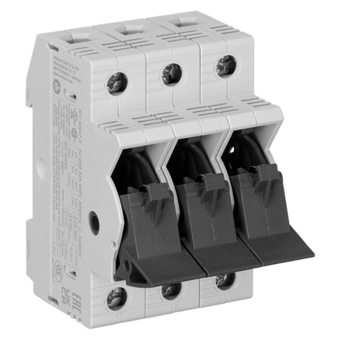 31133 Утримувач запобіжників Ambus 10х38 3р з LED індикацією