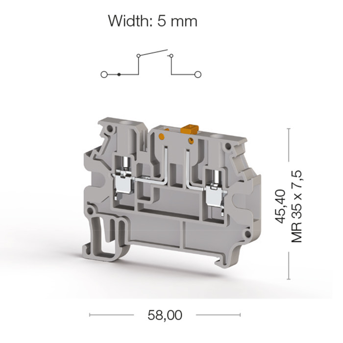 Клема Klemsan AVK З розмикачем 2.5 мм - 0.0.0.3.04419