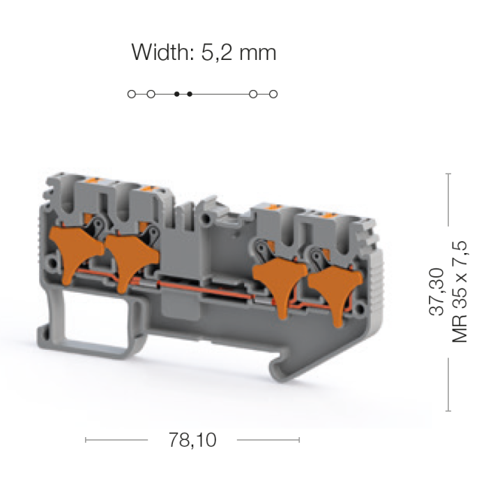 Клема Klemsan PRD З кнопкою 2.5 мм - 0.0.0.3.28119