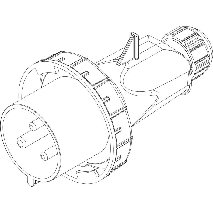 Вилка кабельна IDE MUNDIAL 2P+E 32 А 200–250 В IP66-67 - 02604