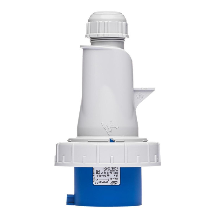 Вилка кабельна IDE MUNDIAL 2P+E 32 А 200–250 В IP66-67 - 02604