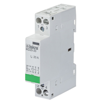 Модульний контактор ISKRA IKD 20A 230В AC/DC 2NO