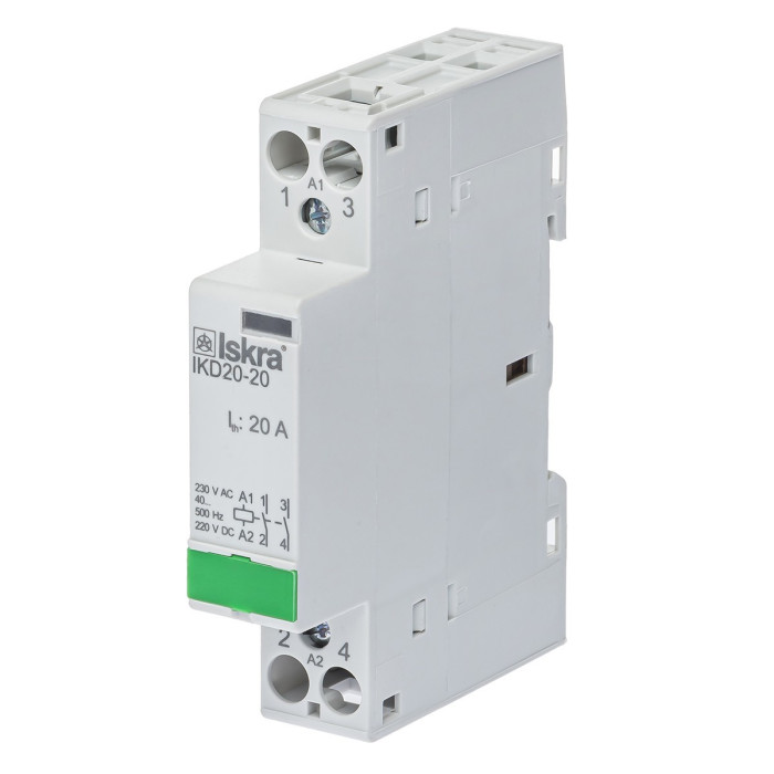 Модульний контактор ISKRA IKD 20A 230В AC/DC 2NO - 030046006000
