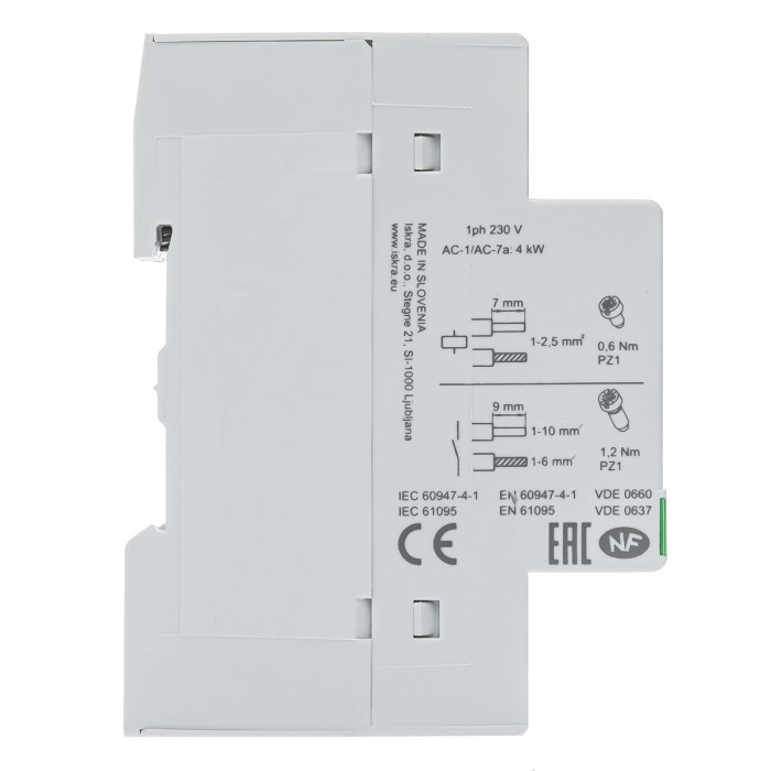 Модульний контактор ISKRA IKD 20A 230В AC/DC 2NO - 030046006000