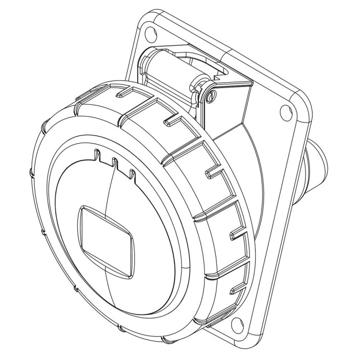 Розетка похила IDE MUNDIAL 3P+N+E 16 А 200/346–240/415 В IP66-67 - 03803