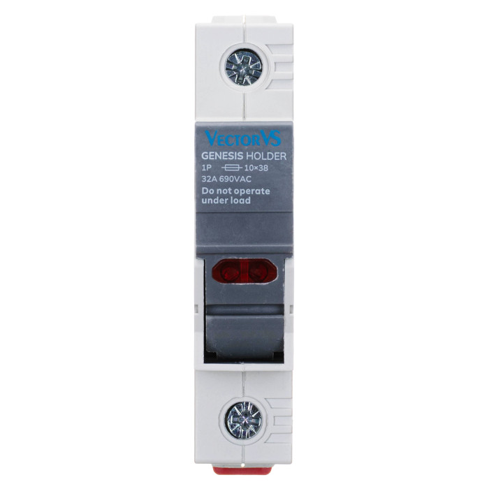Тримач запобіжників з індикацією Vector VS GENESIS 1P 10x38 32A 690V AC