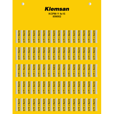 0.0.0.8.09004 Маркування KCPM-Y 4X30 для тримачів KCKKS/KKS (1 компл = 48 шт | пак = 20 компл)