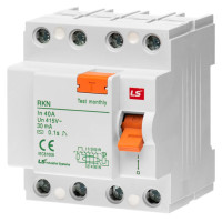 Пристрій захисного відключення LS ELECTRIC RKN 40A 3P+N 0.3А