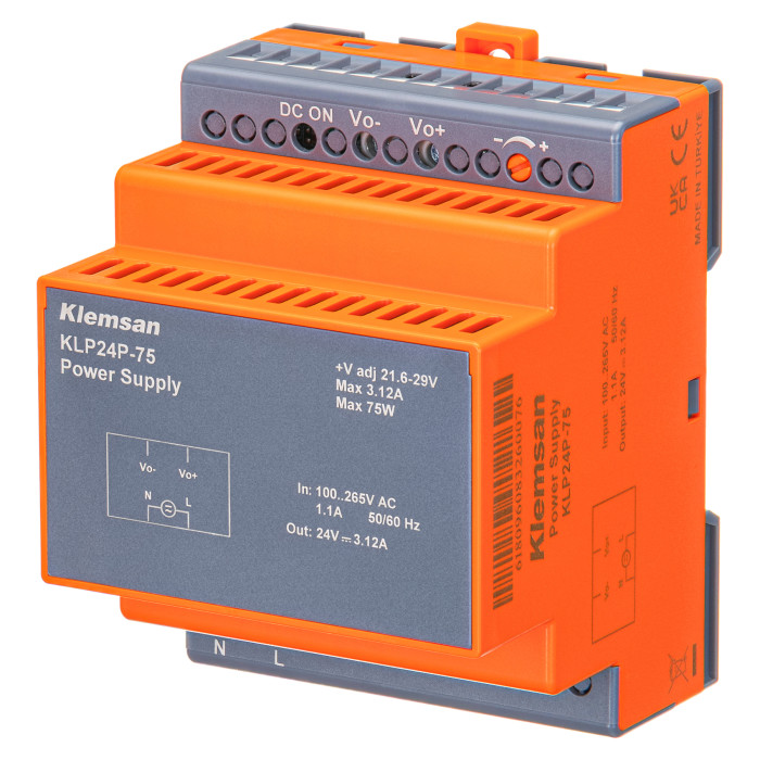 Блок живлення на DIN-рейку KLP 1Ph 24V DC 3.13A 75W
