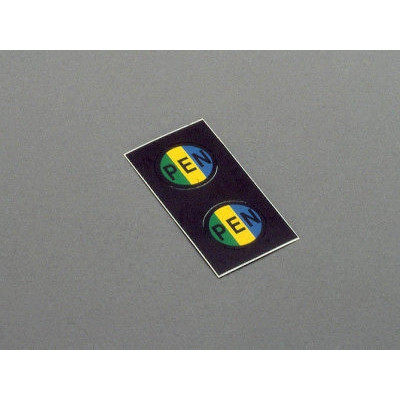 78447 Маркувальна табличка PEN Ø15 мм, колір жовтий + зелений + синій