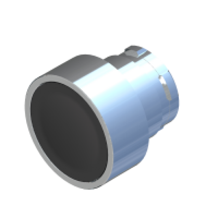 ECX 1100 Кнопка прихована без фіксації, чорна, металевий корпус 30 мм