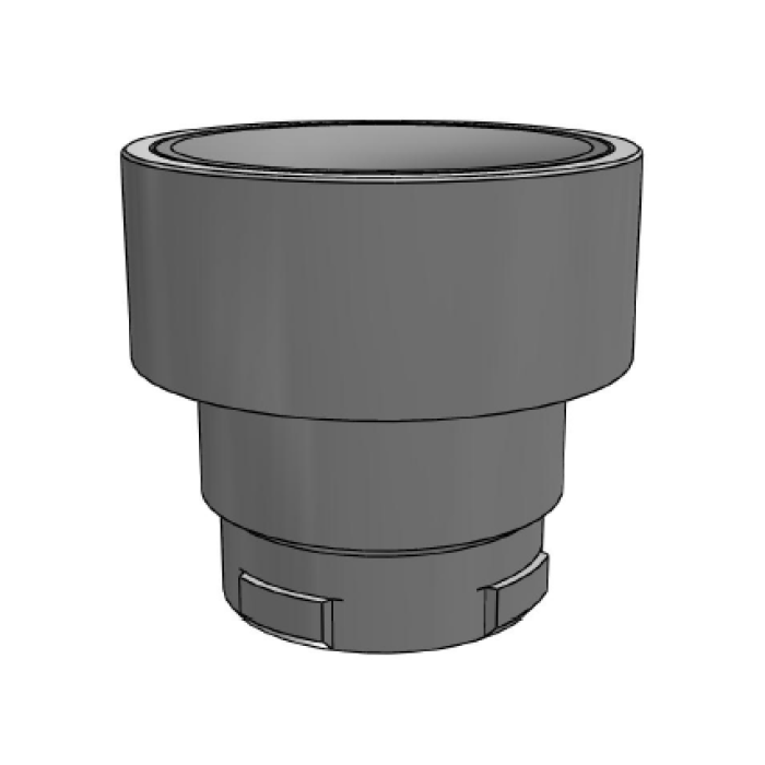 ECX 1100 Кнопка прихована без фіксації, чорна, металевий корпус 30 мм