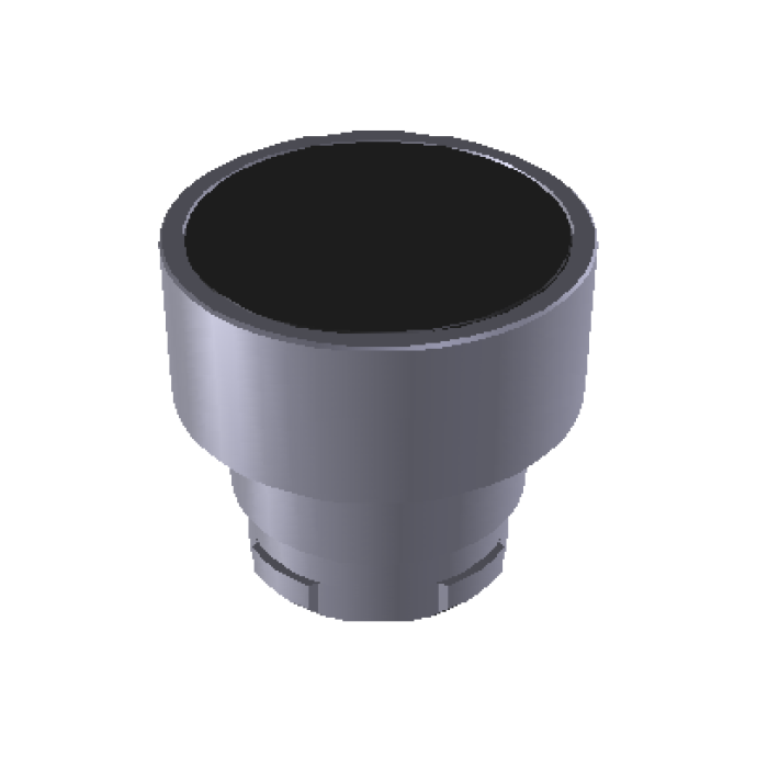 ECX 1100 Кнопка прихована без фіксації, чорна, металевий корпус 30 мм