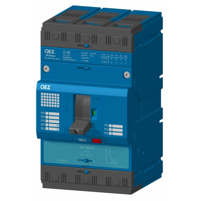 Автоматичний вимикач OEZ 3P 160A 25 кА - BC160NT305-160-D