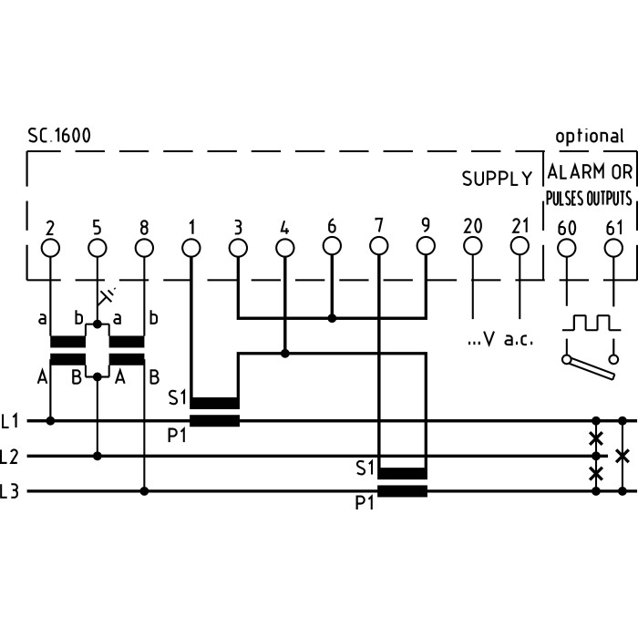 Аналізатор мережі FRER QUBO, 1-5A, 400V, живл. 230Vac - Q72P3L005XCQ2
