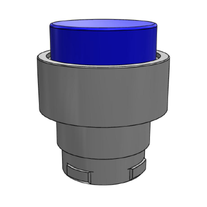 ECX 1214 Кнопка виступаюча з підсвічуванням, блакитна