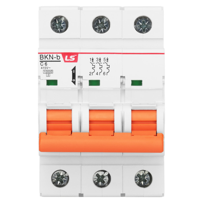 Модульний автоматичний вимикач LS ELECTRIC BKN 3P C6A 10kA