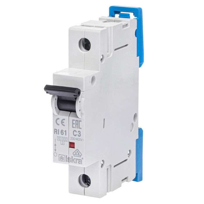 Модульний автоматичний вимикач ISKRA RI61 1P C3A 10кА - 786100050000