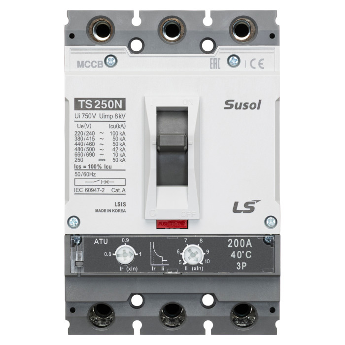 Автоматичний вимикач LS ELECTRIC TS250N 3P 200A 50 кА - 105022900