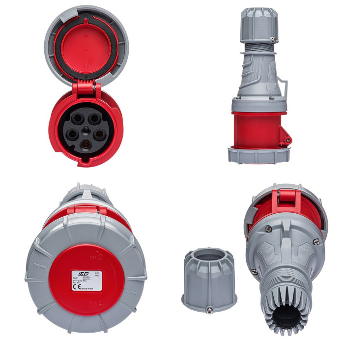 Розетка кабельна IDE MUNDIAL 3P+N+E 63 А 200/346–240/415 В IP66-67 - 03753