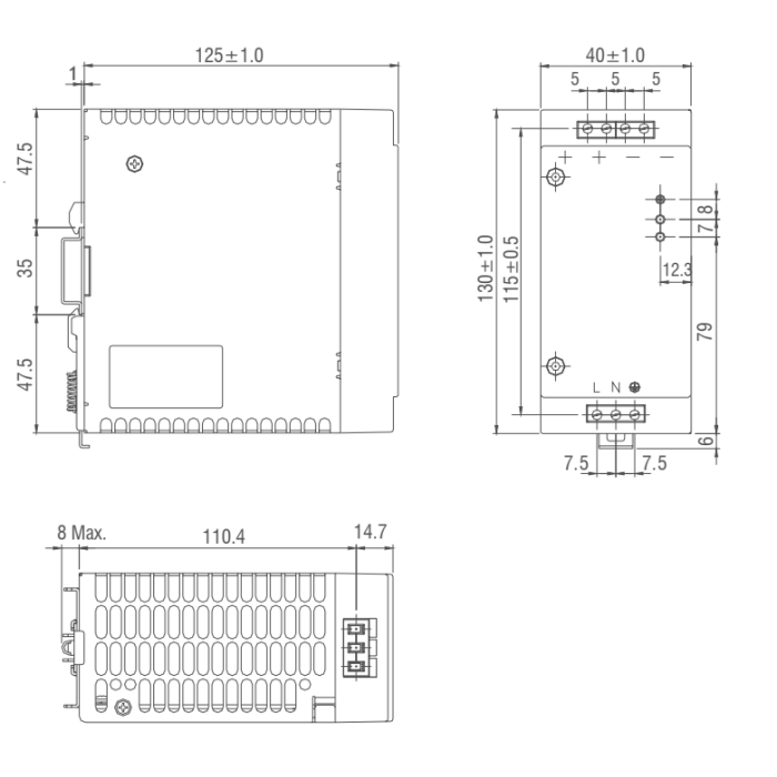 Блок живлення IMO BPS-1 100 Вт 12В DC 8 А - BPS-1-100-12DC