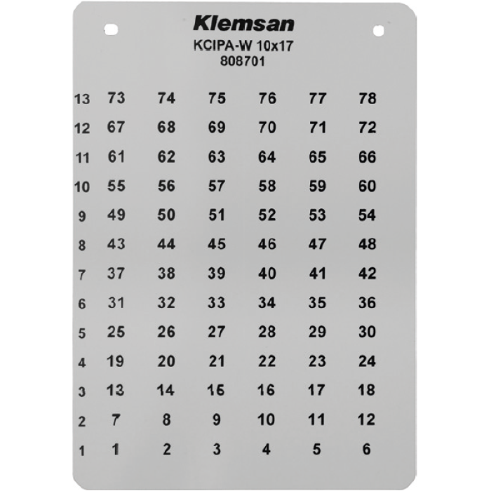 0.0.0.8.08711 Самоклеюча маркувальна ПВХ етикетка KCIPA-W 18X27 (1 компл = 21 шт | пак = 20 компл)