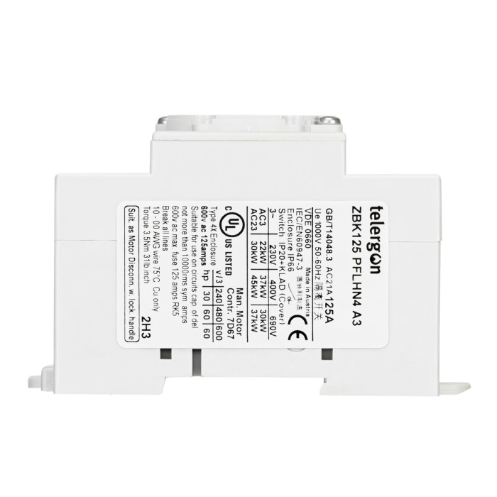 Модульний вимикач навантаження TELERGON ZBK 3P 125A - ZBK125PFLHN4A3