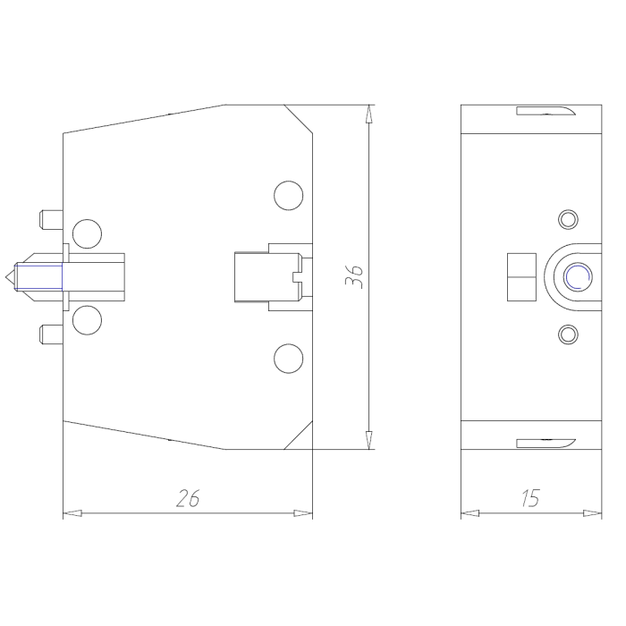ECX 1042 Контакт відкритий IP20 (коричневий) для кнопок з фіксацією
