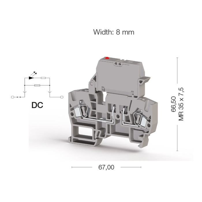 Клема Klemsan YBK Під запобіжник 4 мм - 0.0.0.3.55829