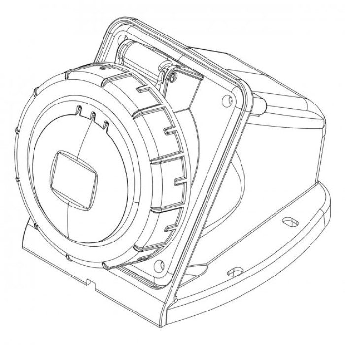Розетка настінна IDE MUNDIAL 3P+N+E 16 А 200/346–240/415 В IP66-67 - 03823