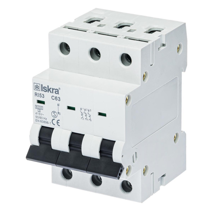 Модульний автоматичний вимикач ISKRA RI53 3P C63A 6кА - 786091135000