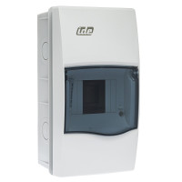 BM4PT/RR Корпус розподільчий внутр. прозоре вікно ORO,1x4 модуля 228x120x97, IP40, з шинами N і PE