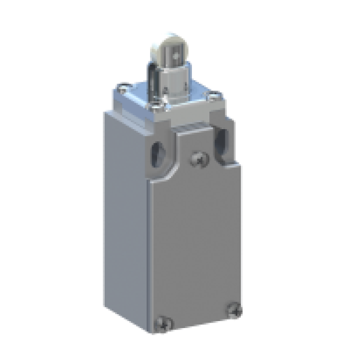 AM5F12W02 Плунжер зі сталевим роликом – IP66 – EN50047. Контакти повільної дії (2NC)