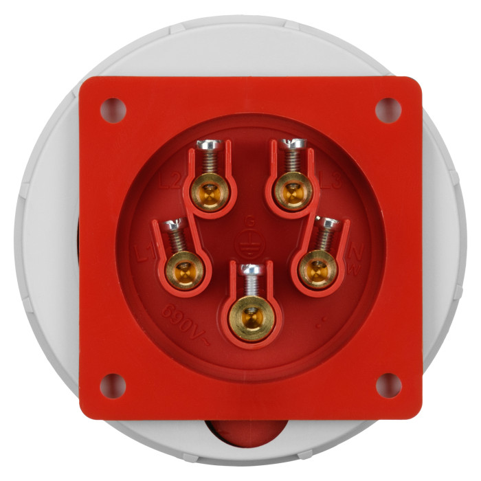 Настінна вилка IDE MUNDIAL 3P+N+E 32A 200/346–240/415V IP67