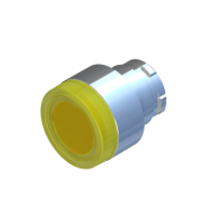 ECX 1203 Упр головка кнопки без фіксації з жовтим підсвічуванням