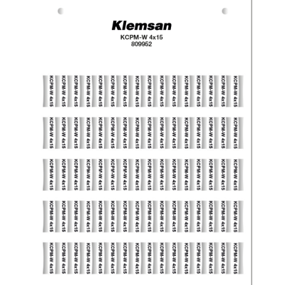 0.0.0.8.08954 Маркування KCPM-W 4X30 для тримачів KCKKS/KKS (1 компл = 48 шт | пак = 20 компл)