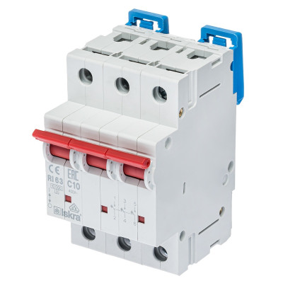 Модульний автоматичний вимикач ISKRA RI63 3P C10A 10кА