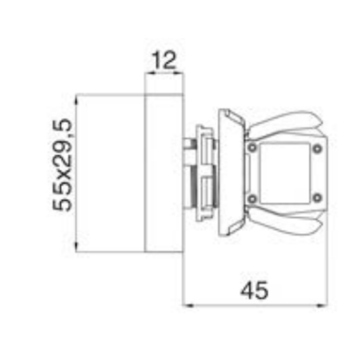 ECX 4151 Кнопка пуск-стоп з підсвічуванням (овальна)