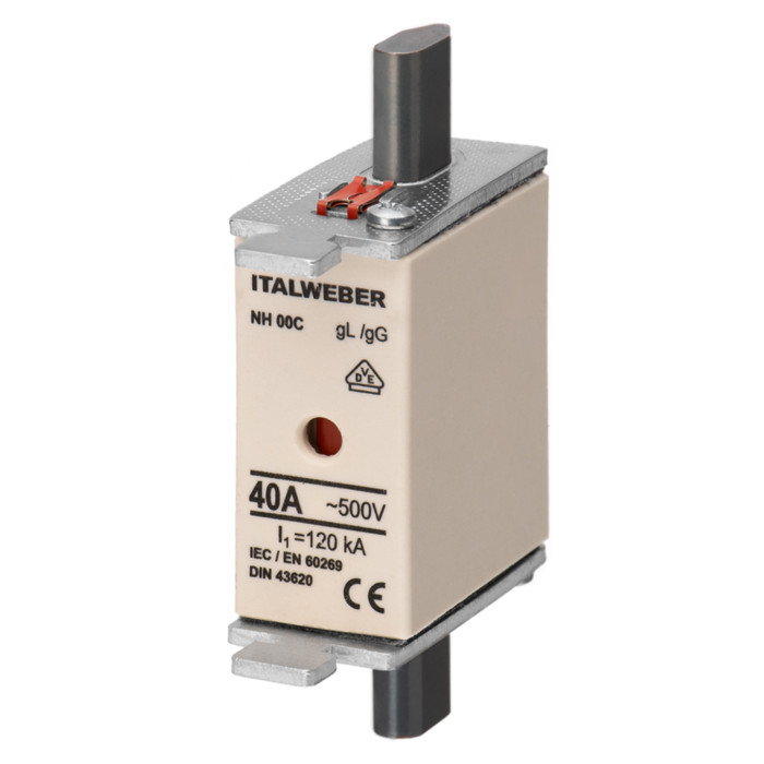 Ножовий запобіжник Italweber gG NH00C 40A - 1500640