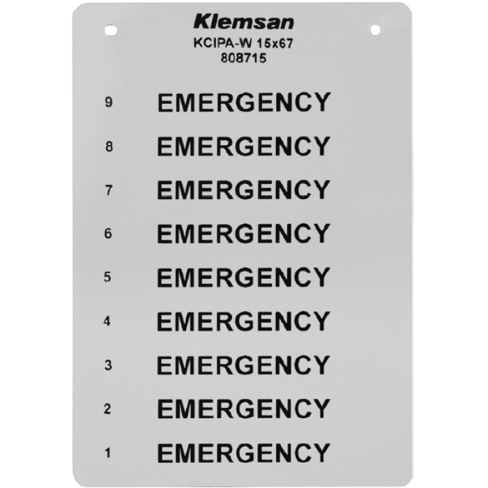 0.0.0.8.08716 Самоклеюча маркувальна ПВХ етикетка KCIPA-W 50X100 (1 компл = 2 шт | пак = 20 компл)