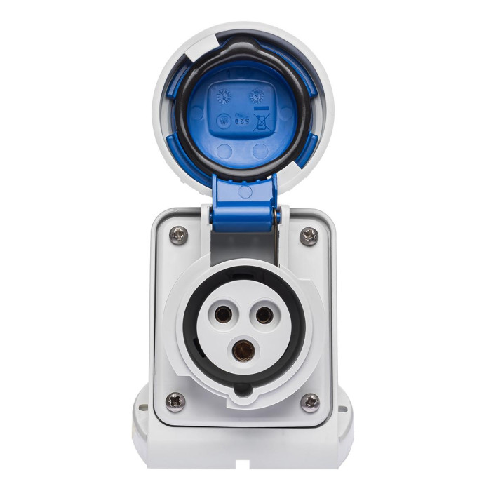 Розетка настінна IDE MUNDIAL 2P+E 16A 200–250V IP66-67