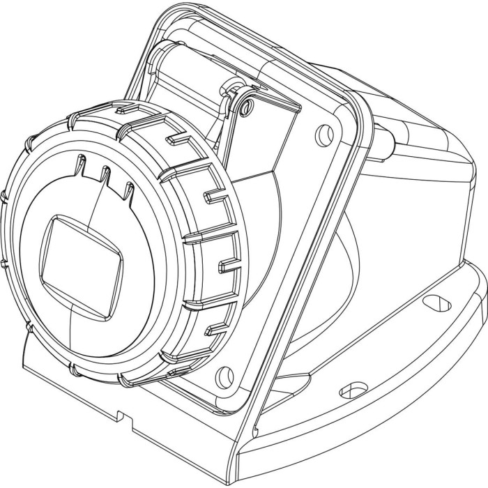 Розетка настінна IDE MUNDIAL 2P+E 16 А 200–250 В IP66-67 - 02821