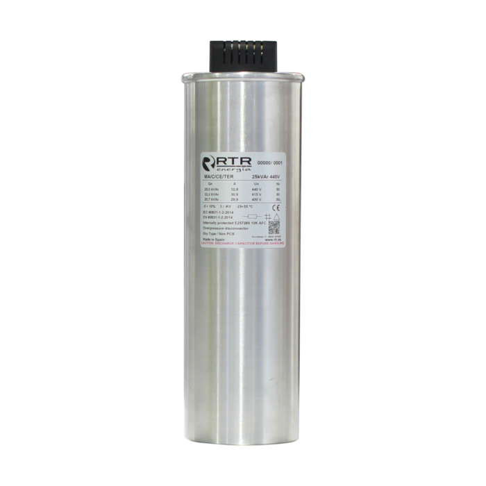 Конденсатор RTR Energia MA/C/CE/TER RCT 2.5 кВАр 400 В 14% - C4000255TER1RCT