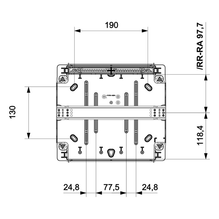 GPS12PO/RR Корпус розподільчий вбудований GOLD, 1х12 модулі, пластикові двері, N/PE шина, IP40