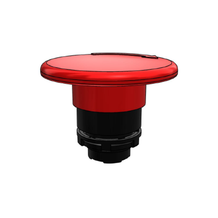 ECX 4136 Грибоподібна кнопка із засувкою ø 60 - червона